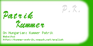 patrik kummer business card